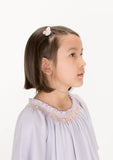 Handmade Barrette with Butterfly Charm, Ivory