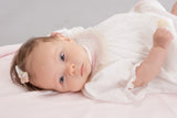 Handmade Barrette with Butterfly Charm, Ivory