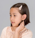 Handmade Barrette with Vintage Rose Charm, Blush