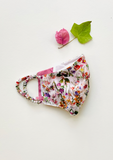 "Be Safe. Be Kind" Printed Heirloom Mask - Botanical Garden, Ivory