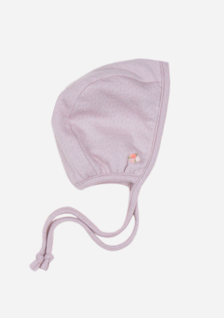 Rose Necklace Reversible Bonnet, Dusty Purple