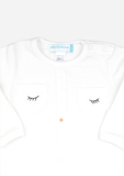 Sleepy Eyes & Button Nose Baby Gown, Ivory