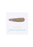 Handmade Barrette with Flower and Branch, Bark