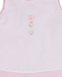 Butterfly and Flower Embroidered Top and Bloomer, Blush & Mauve