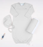 Fluffy Sheep Baby Gown, Dove Grey