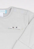 Fluffy Sheep Baby Gown, Dove Grey