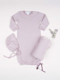 Rose Necklace Baby Gown, Dusty Purple