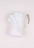 Modern Heirloom Blanket, Blush with White Lace