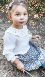 Embroidered Skirt, Bark Floral