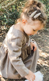 Handmade Barrette with Flower and Branch, Bark
