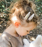 Handmade Barrette with Flower and Branch, Bark