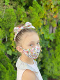 Heirloom Ribbon Scrunchie, Botanical Garden, Ivory
