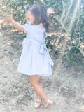 Wildflower Heirloom Dress, Periwinkle Blue