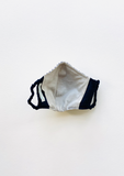 "Be Safe. Be Kind" Printed Heirloom Mask - Navy Diamond