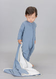 Cowboy Playsuit, Denim Blue