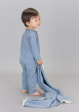 Cowboy Playsuit, Denim Blue