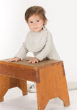Fluffy Sheep Bib, Dove Grey