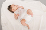 Modern Heirloom Blanket, White with White Lace