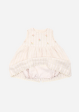Sleeveless Flowers in the Wind Dress, Eggshell
