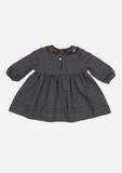 Peonies Heirloom Dress, Charcoal