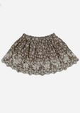 Embroidered Skirt, Bark Floral