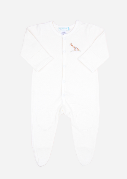 Big Heart Giraffe Playsuit, Ivory