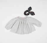 Long Sleeve Smocked Top, Powder Blue