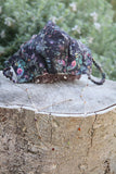 "Be Safe. Be Kind" Printed Heirloom Mask - Botanical Garden, Ebony