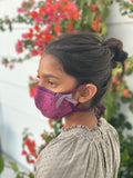"Be Safe. Be Kind" Printed Heirloom Mask, Adjustable - Berry Roses