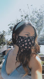 "Be Safe. Be Kind" Printed Heirloom Mask - Ebony Roses