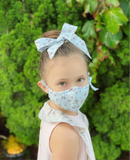 "Be Safe. Be Kind" Printed Heirloom Mask - Vintage Rose, Blue