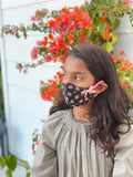 "Be Safe. Be Kind" Printed Heirloom Mask - Ebony Roses
