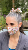 "Be Safe. Be Kind" Printed Heirloom Mask - Botanical Garden, Ivory
