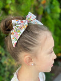 Heirloom Ribbon Scrunchie, Botanical Garden, Ivory