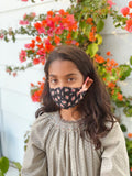 "Be Safe. Be Kind" Printed Heirloom Mask - Ebony Roses