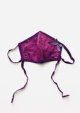 "Be Safe. Be Kind" Printed Heirloom Mask, Adjustable - Berry Roses