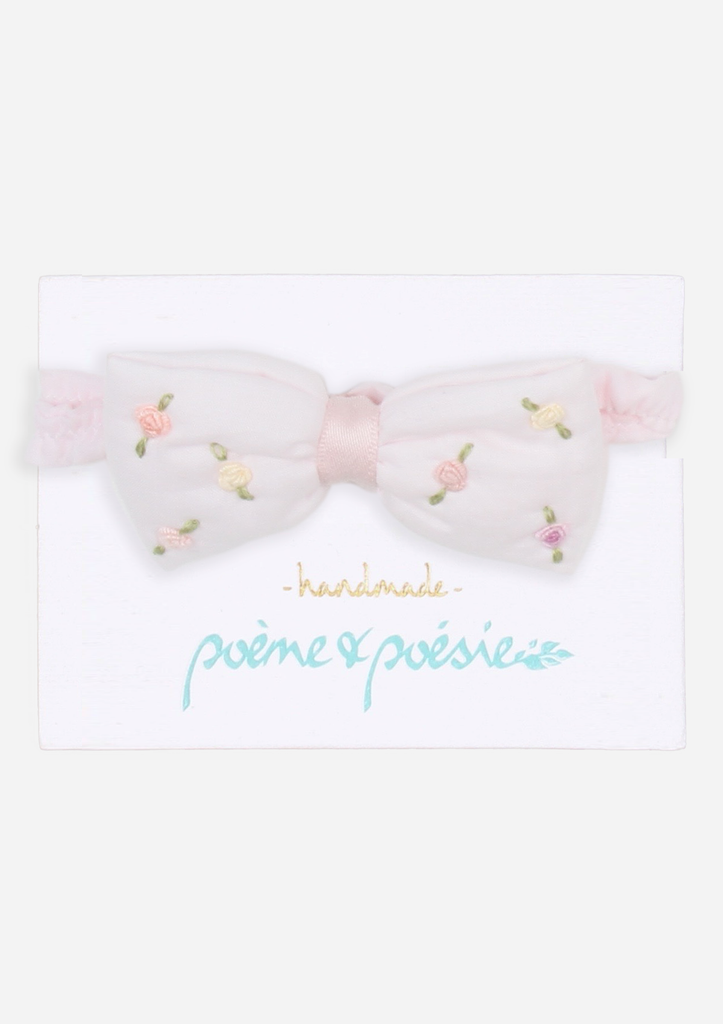 Handmade Headband with Roses, Blush Lawn