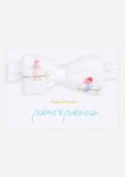 Handmade Headband with Parrot Buddies, White