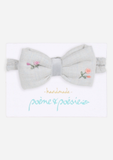 Handmade Headband with Roses, Pale Blue