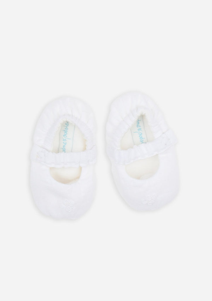 Reversible Roses Mary-Janes, White