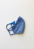 "Be Safe. Be Kind" Printed Heirloom Mask - Blue Checks