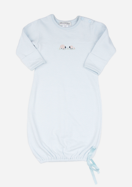 Fluffy Sheep Baby Gown, in Sky Blue