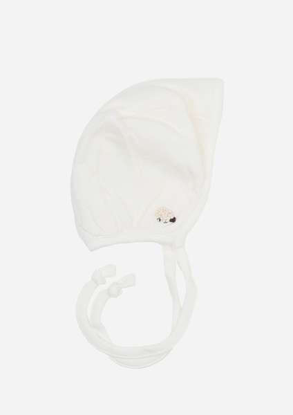 Fluffy Sheep Reversible Bonnet, Ivory