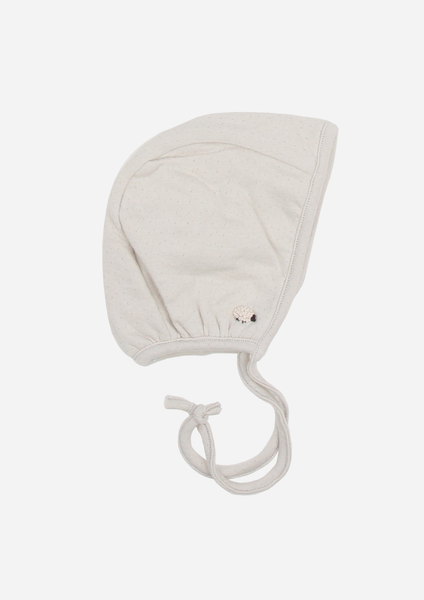 Fluffy Sheep Reversible Bonnet, Dove Grey