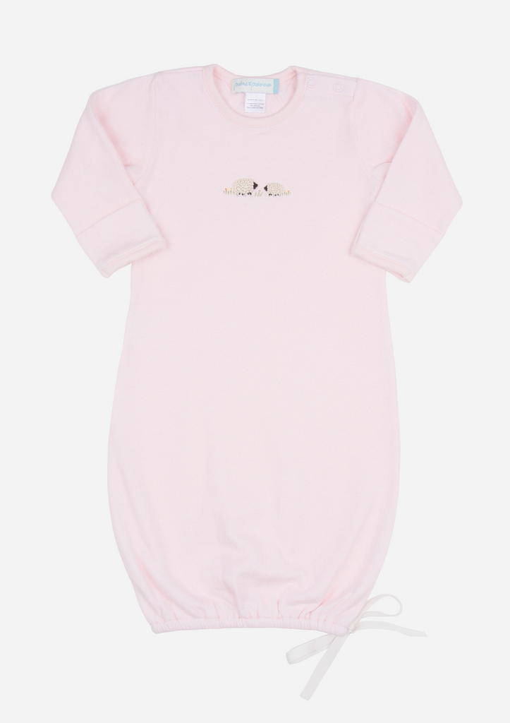 Fluffy Sheep Baby Gown, Blush