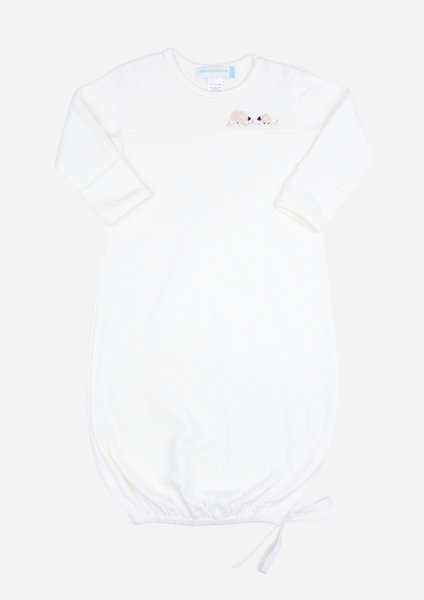 Fluffy Sheep Baby Gown, Ivory