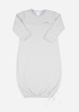 Fluffy Sheep Baby Gown, Dove Grey