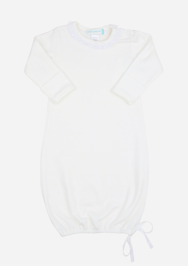 Lacey Daisy Baby Gown, Ivory