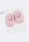 Reversible Flowers in the Wind Booties, Dusty Rose