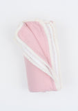 Modern Heirloom Blanket, Dusty Rose with Ecru Lace